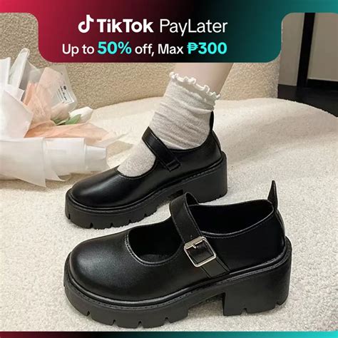 Summer Classic School Leather Women Black Shoes Wild Style Casual ...