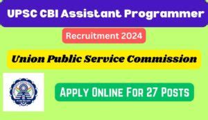 Image result for Post Name Assistant Programmer CBI