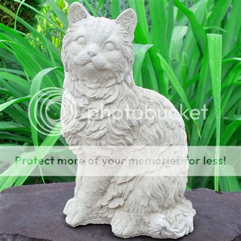 Tall Cat Garden Statue at Katherine Edmunds blog