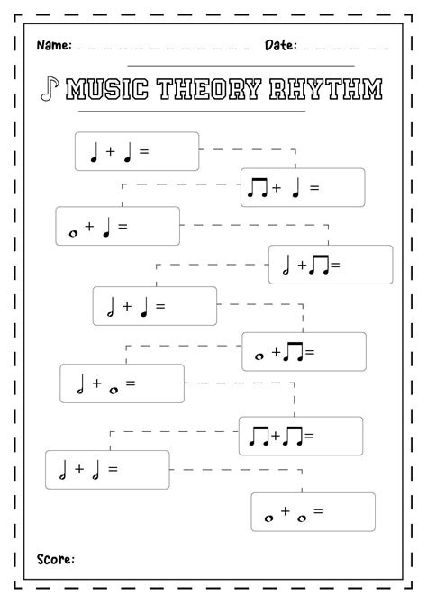 Music Theory Rhythm Worksheets | Musique