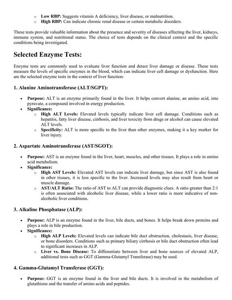 Liver function tests pdf / Biochemistry / pdf format | PDF