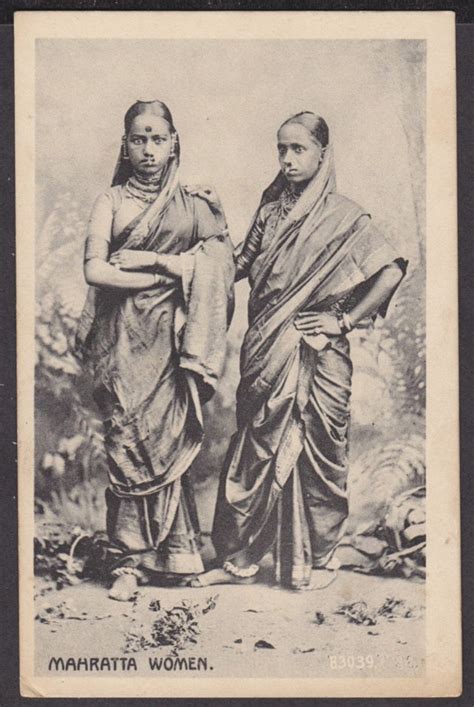 Two Mahratta Women in Traditional Dress (Sari and Ornaments) - Undated ...