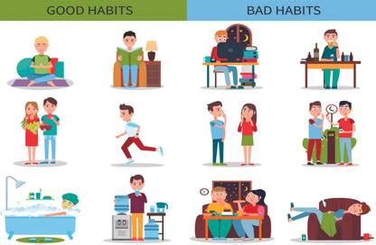 Educational Sticker Poster for Kids|Good Habits|Bad Habits|Interior ...