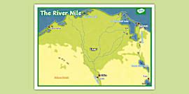 Animals of the River Nile Display Poster