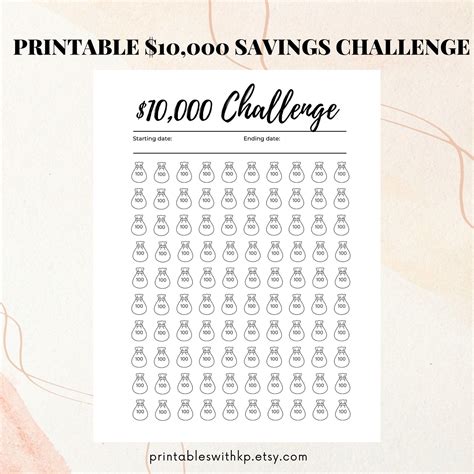 Savings Challenge Printable Free - Printable Calendars AT A GLANCE