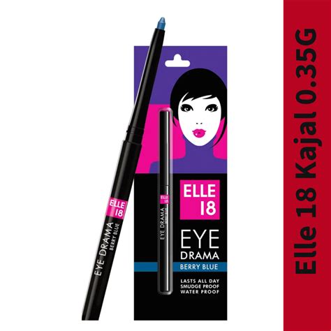 Elle 18 Eye Drama Kajal, Super Blue, Smudgeproof & Waterproof - 0.35g ...