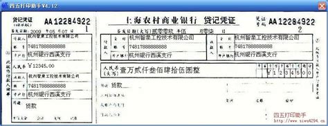 上海农村商业银行贷记凭证打印模板 >> 免费上海农村商业银行贷记凭证打印软件 >>