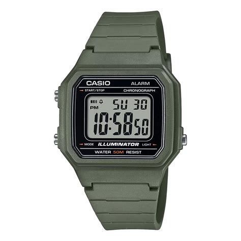 Casio Youth Digital Black Dial Unisex W-217H-3AVDF (I130) : Amazon.in ...