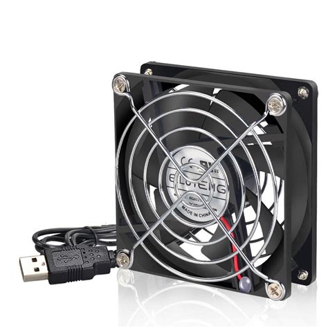 ELUTENG USB Fan 80mm, USB Computer Fan 5V Quite USB Ventilation Fan for ...