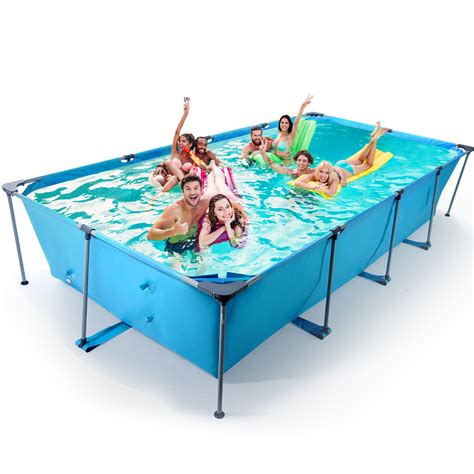 Buy Gasky Rectangle Frame Swimming Pool 15FT Metal Frame In Ground ...