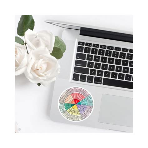 Buy 6 Pieces Feelings Wheel Vinyl Sticker 6 Inches 3.2 Inches Emotion ...