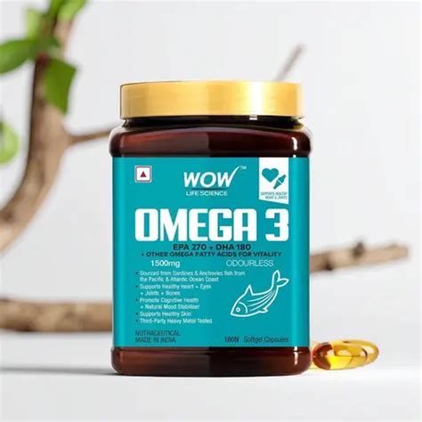 Omega - 3 Fish Oil Capsules - Heart & Brain Support, | WOW Life | WOW ...