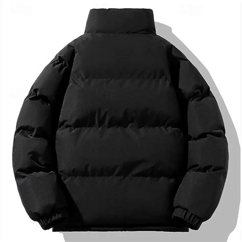Men's Puffer Jacket Quilted Jacket Padded Jacket Pocket Polyster Fleece ...