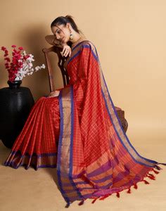 Buy Samah Woven, Embellished, Self Design Banarasi Cotton Silk, Art ...
