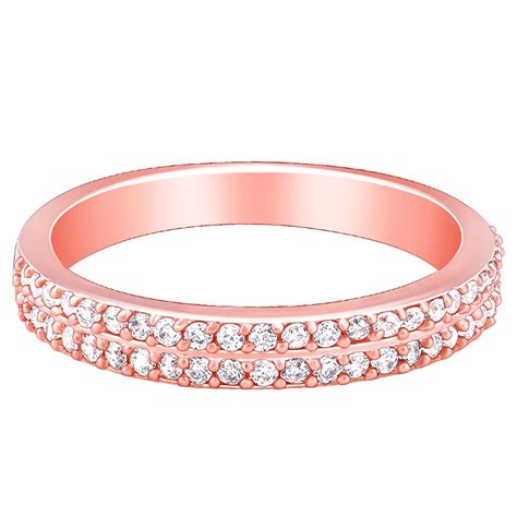 GIVA 925 Silver Rose Gold Slender Ring,Fixed Size, Indian - 12, US - 6 ...