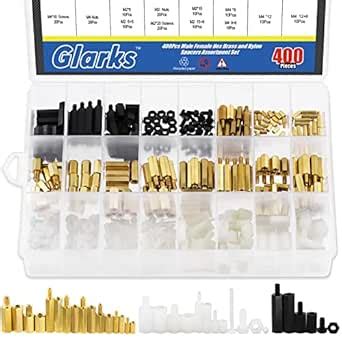 Glarks 400Pcs M2 M2.5 M3 M4 Male Female Hex Spacers Standoffs Screws ...