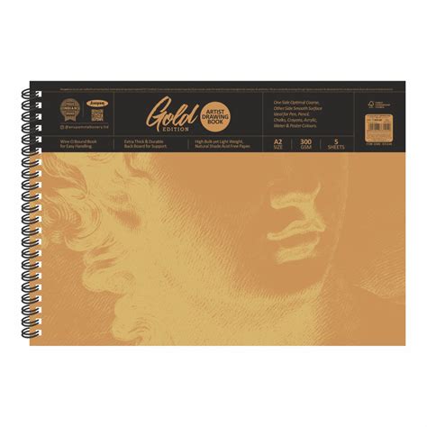 Anupam Artist Drawing Book Gold Edition - 300 GSM
