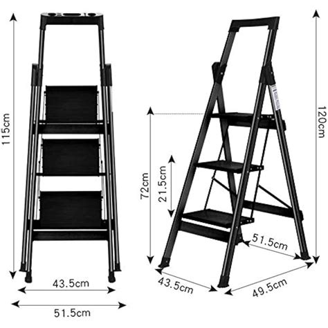 ZHAOSHUNLI Ladder Step Ladder with Handrails, 3 Step | Ubuy India