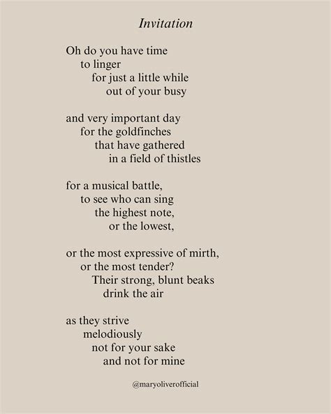 Mary Oliver | Each of the seven sections of this poem leaves one with ...