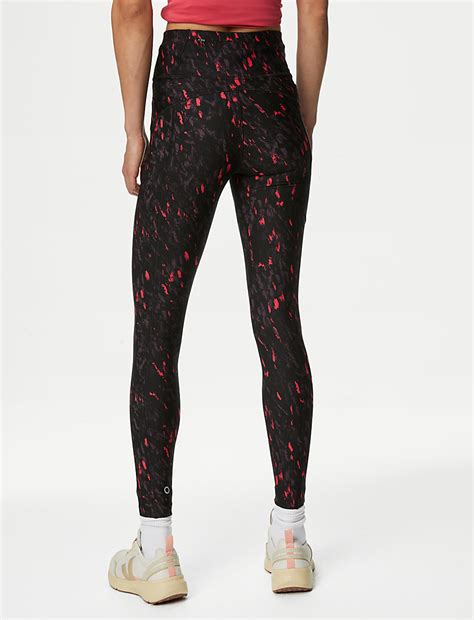 Buy Go Move Printed High Waisted Gym Leggings at Marks & Spencer