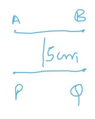 Draw a line PO and draw another line AB parallel to PO at distance of 5 ...