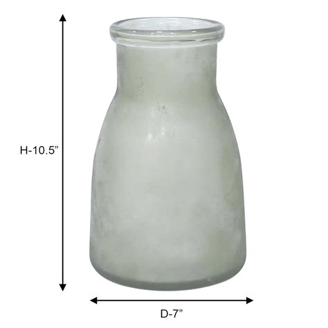 Green Soda with Rusa Mouth Finish Glass Vase, 10.5"