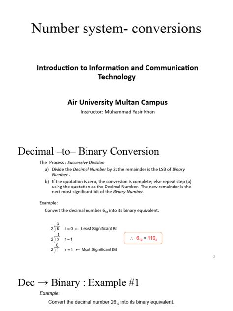 L04-Number System Conversion | PDF | Elementary Mathematics | Arithmetic
