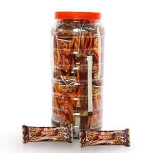 SURYA 5Rs Peanut Chikki Jar (50 bars) |Palli chikki |Indian sweet ...