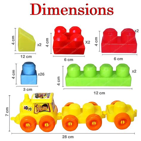 Train Engine Building Blocks for Kids - DIY Plastic Building Blocks fo ...