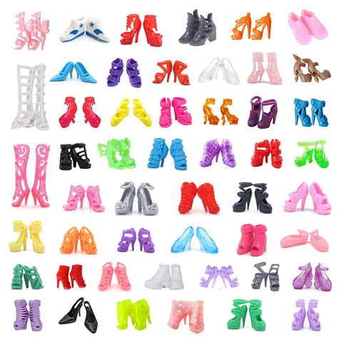DoubleWood 50Pairs 11.5" Fashion Doll Shoes Replacement Different ...