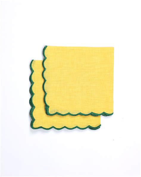 Scallop Napkins (Yellow) – The Palace Atelier