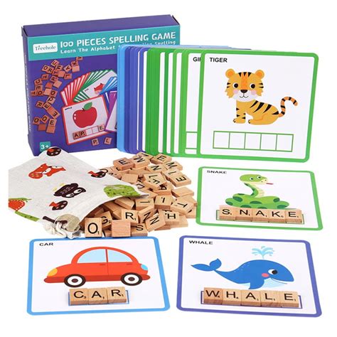 Buy Letter Matching Game Wooden Alphabet Blocks English Word Cards Kids ...