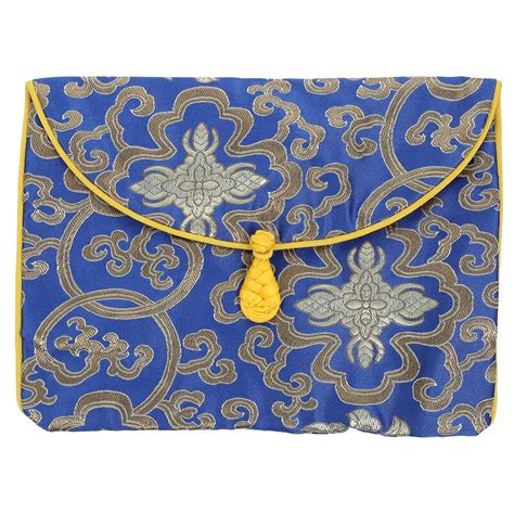 HEALLILY Embroidered Silk Jewelry Pouches Brocade Music Books Storage ...