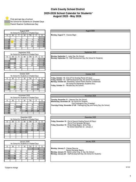 2025 2026 School Calendar Students | PDF | Academic Term | Holidays