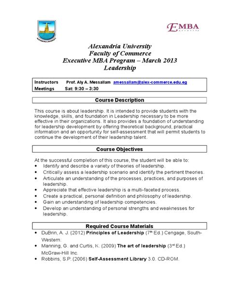 Leadership Course Syllabus 的图像结果