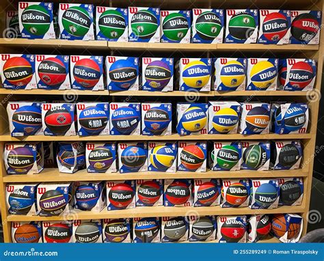 NBA Team Themed Basketballs Editorial Stock Image - Image of equipment ...