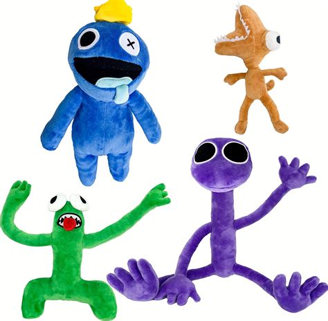 Amazon.com: HNCAYH Juguetes de peluche de Rainbow Friends, 4 piezas de ...