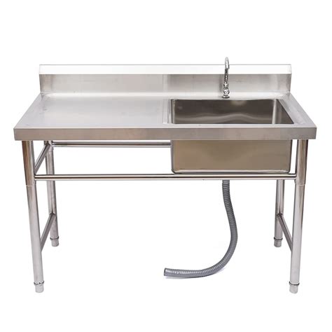 Loyalheartdy 1 Compartment Stainless Steel 120x60x80cm Single Bowl ...