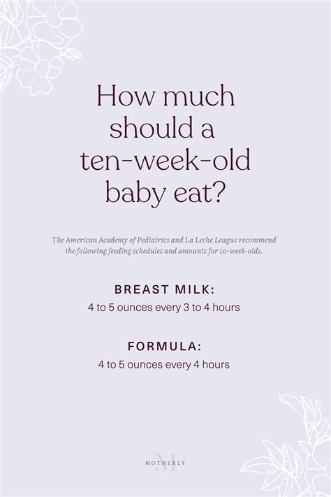 10-Week-Old Baby Feeding Schedule & Amounts - Motherly