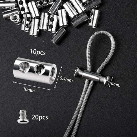 Buy FSHIHINE 100PCS Wire Rope Clips Clamp Adjustable Wire Rope Grips ...