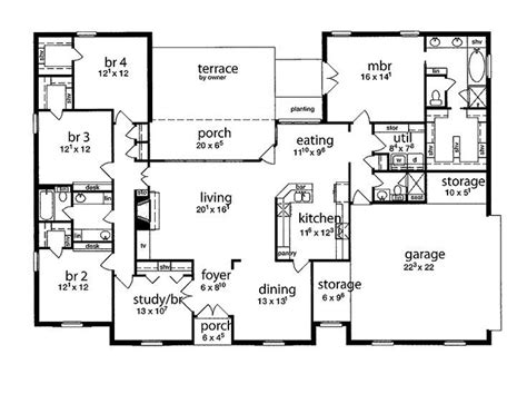 simple 5 bedroom house plans single story