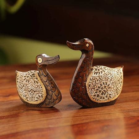 Buy Kartique Brass Swan Pair Statue Vastu Decorative Home Interior ...