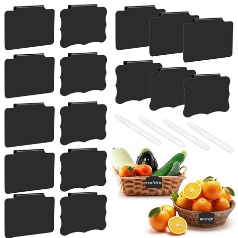 Meetory 16 Pack Basket Bin Labels Clip on, Storage Basket Label Holders ...