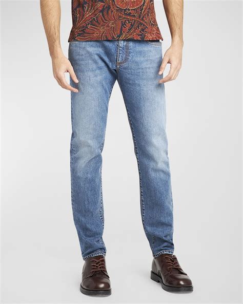 Amiri Men's Faded Varsity Tiger Straight-Leg Jeans | Neiman Marcus