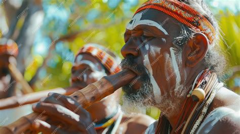 Aboriginal men perform traditional music in Queensland Australia ...
