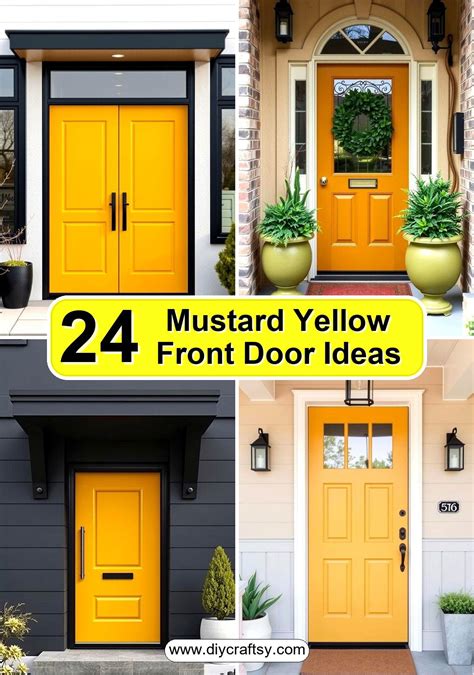 24 Mustard Yellow Front Door Ideas for a Bold Entrance