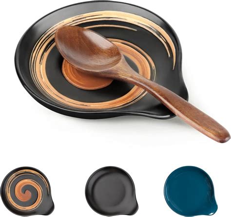 Amazon.com: VanlonPro Ceramic Spoon Rest, 5 Inch Spoon Holder for Stove ...