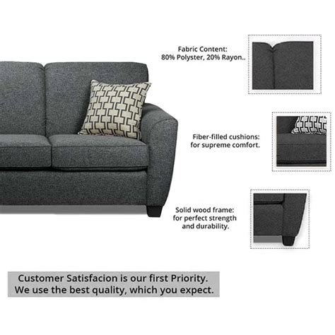 Holden 3 Seater L Shape Sofa With Ottoman For Living Room – Torque India