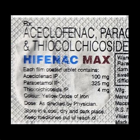 HIFENAC MAX TABLET 10'S Price, Uses, Side Effects & Substitutes | Medkart