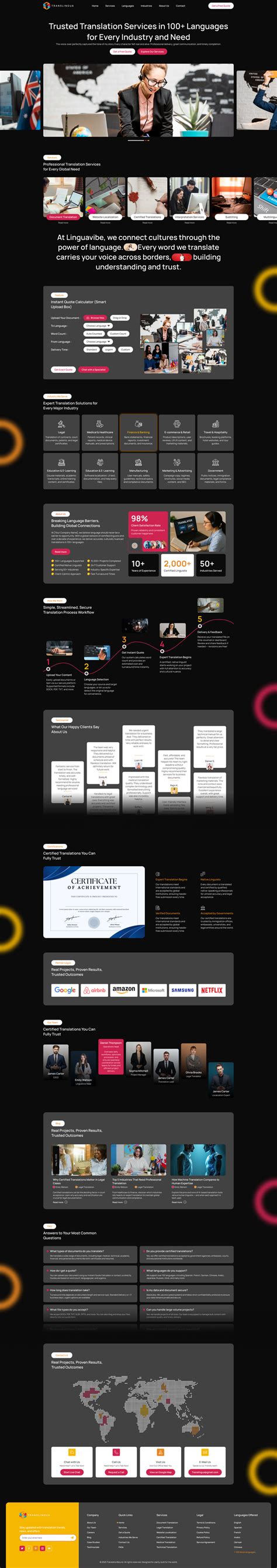 Professional Translation Agency WordPress Theme for Your Website